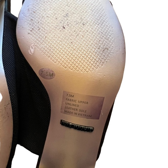 Gianni Bini Black Slip On Knit Heel Sandal Size 7.5 - Picture 9 of 10